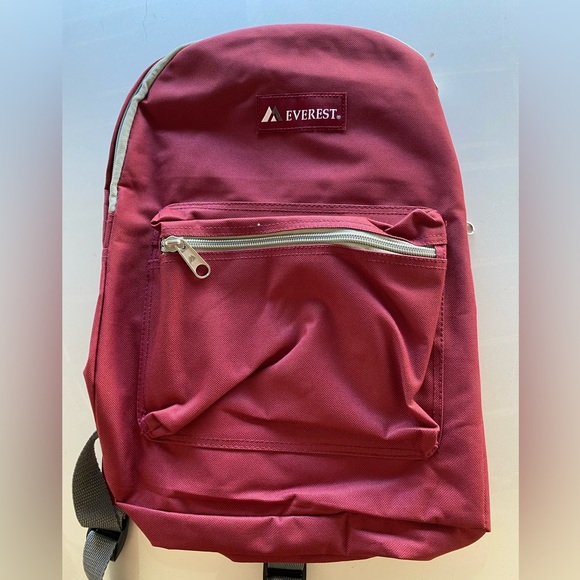 🎒Everest Backpack - Maroon/Gray - Picture 2 of 3